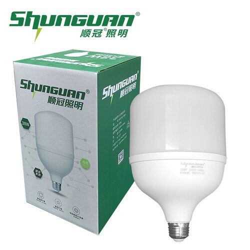 顺冠led灯泡18W28W螺口E27大功率球泡信华家用厂房超亮节能灯光源