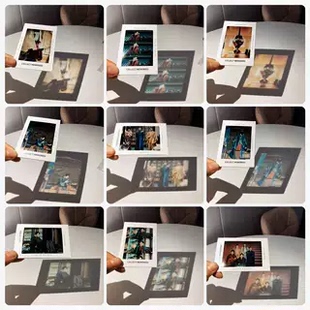 拍立得透明反转胶片定制明信片明星动漫周边小卡自印纸夹不限图