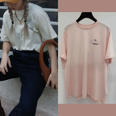 GA~学院风棉质背后印花字母T恤