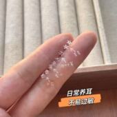 防堵简约百搭隐形树脂四叶草小巧耳钉透明养耳洞耳针学生免摘胶棒