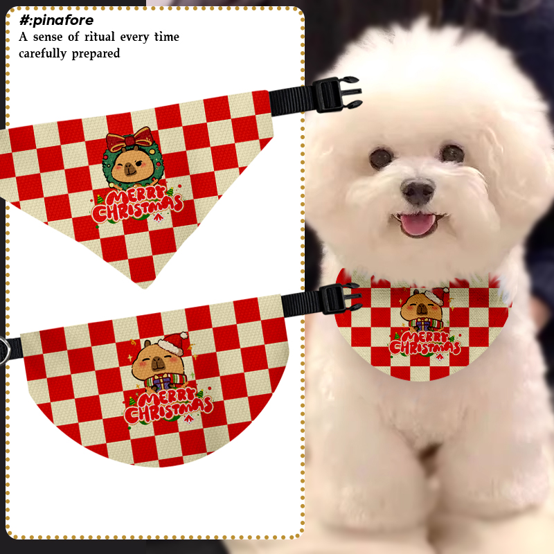 卡皮巴拉水豚君联名圣诞节口水巾