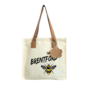 布伦特福德队蜜蜂红白军足球迷帆布包袋子手提学生书包单肩背包