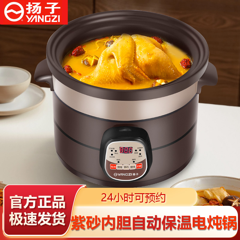 扬子电炖锅家用炖汤煲汤锅煮粥神器陶瓷紫砂锅全自动电炖盅烹饪机