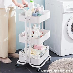 落地多层小推车置物架厨房可移动婴儿用品新生儿储物架零食收纳架