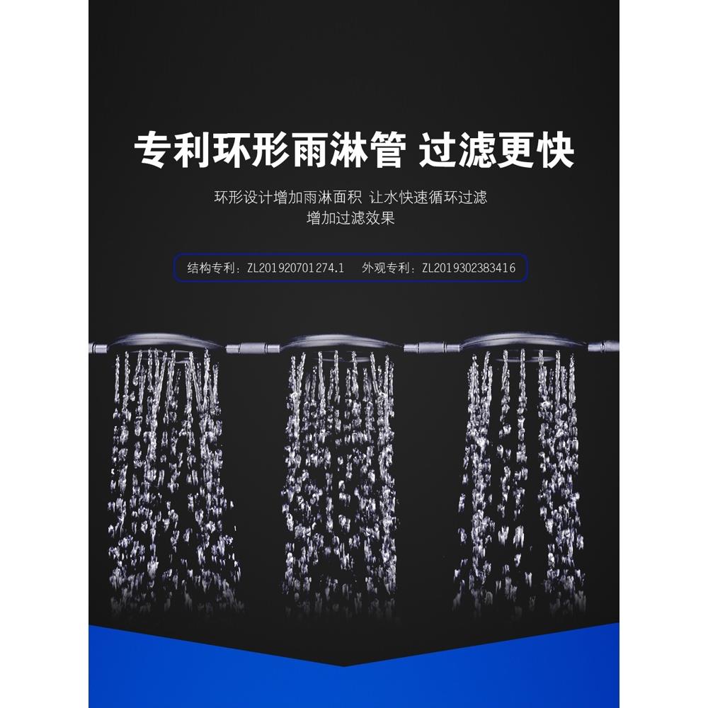 滴流盒鱼缸过滤器过滤盒大盒子双层上置过滤槽培菌净化滤水盒黑色