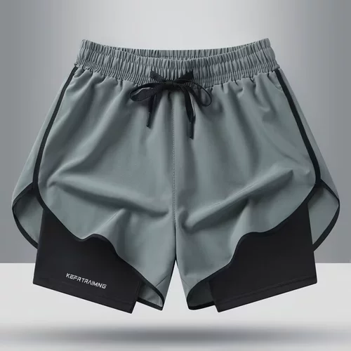 Шелковые летние шорты, пляжные быстросохнущие штаны для спортзала для тренировок, для бега