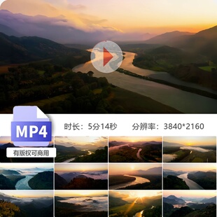 高清长江黄河母亲河震撼中国壮丽景色航拍延时摄影日出云视频素材