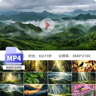 高清森林航拍原始树林大自然山脉延时清晨丁达尔光生态环视频素材