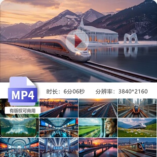 高清复兴号动车组高铁站春运回家过年途美景中国高铁速发视频素材