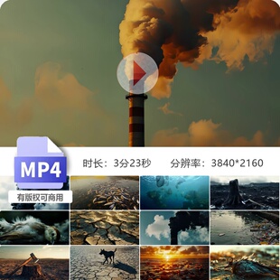 高清地球生态环境污染塑料垃圾破坏空气肮脏海洋废石油化视频素材