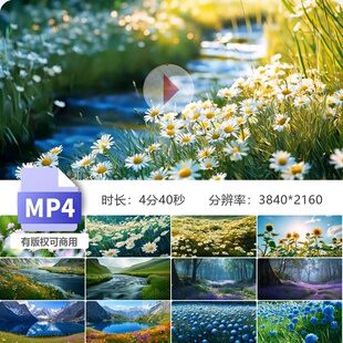 高清花海漫步自然绚烂画卷山花烂漫绿草如茵春日清新视频素材