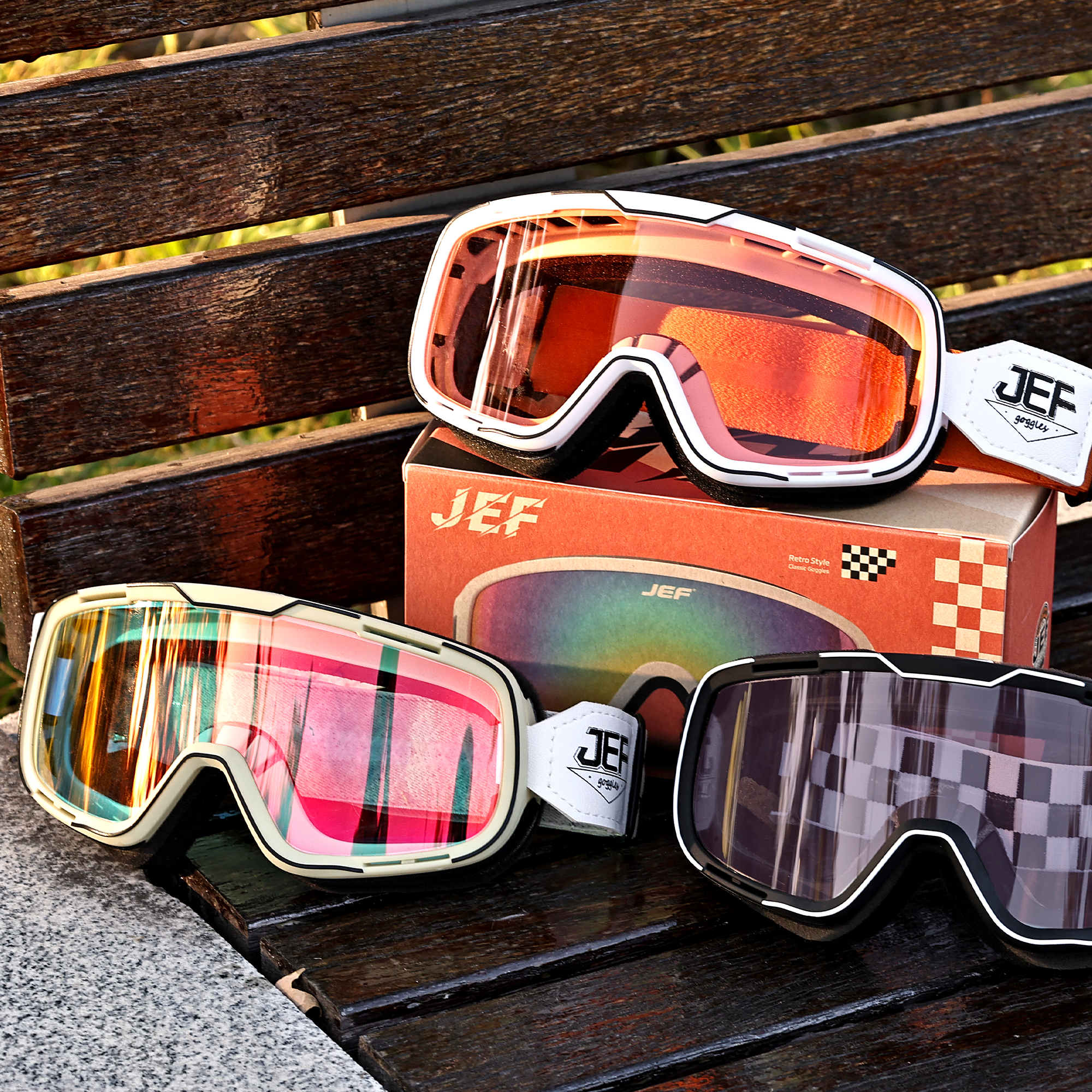 摩托车骑行风镜日夜两用可戴眼镜