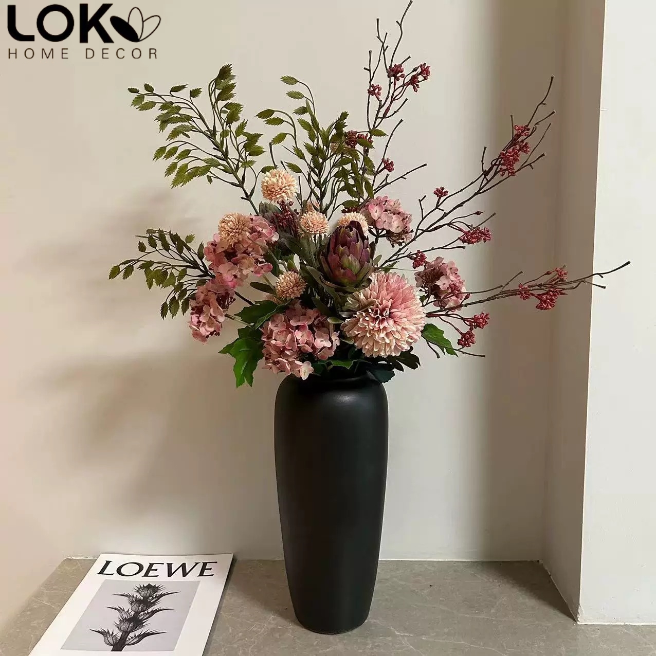 中古风高级感仿真花花束客厅摆件落地逼真假花装饰超大餐桌花摆花