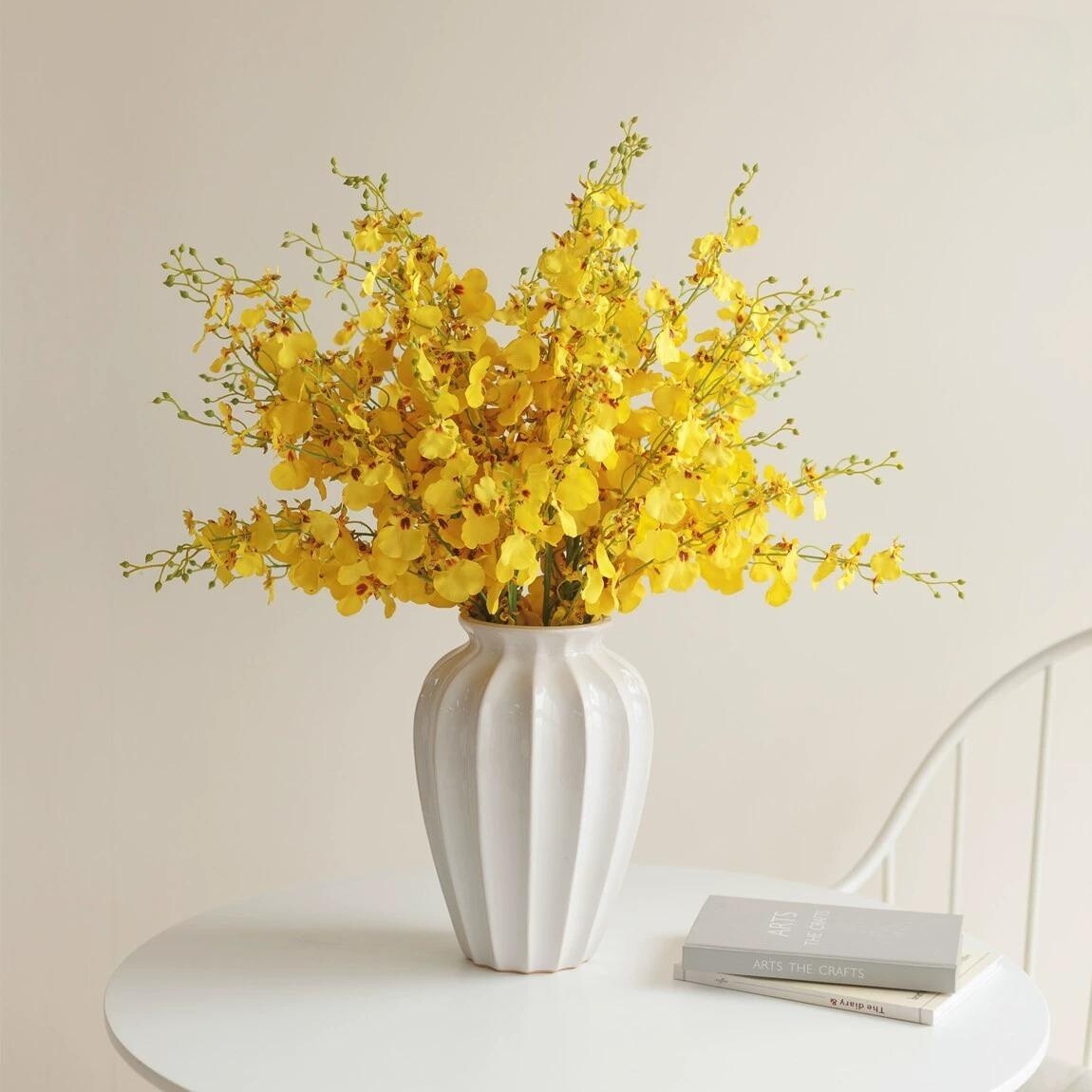 轻奢仿真跳舞兰文心兰客厅高档摆件干花餐桌花束花艺插花摆设假花