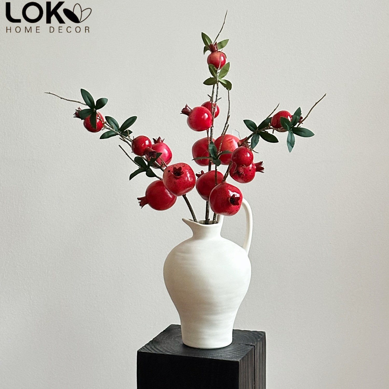 石榴花仿真花装饰摆件客厅餐桌玄关插花树枝果实新年假花年宵花艺,家居饰品,仿真花/假花,淘宝优惠券,粉丝福利购,淘宝优惠卷