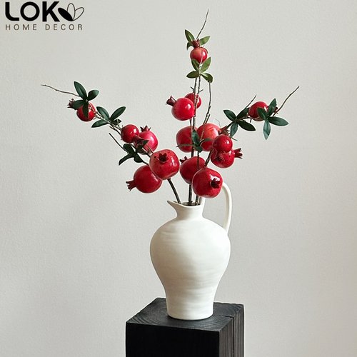 石榴花仿真花装饰摆件