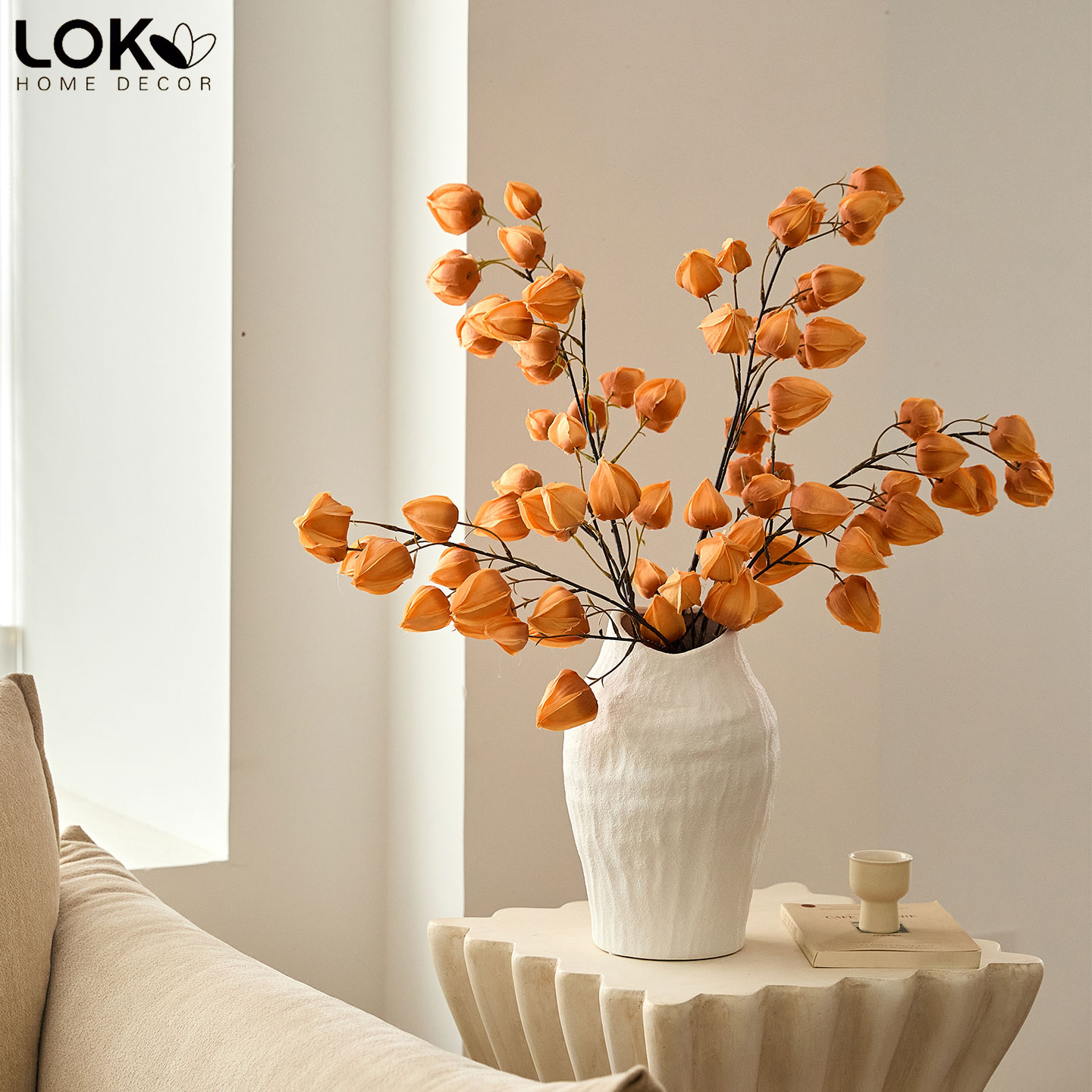 仿真花灯笼果干花客厅装饰