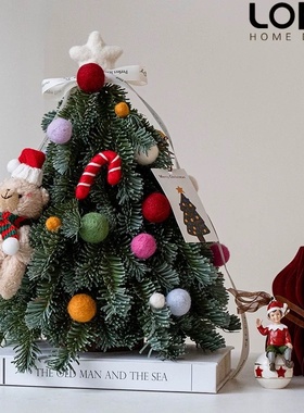 新款圣诞节装饰2025新款仿真诺贝松小圣诞树桌面氛围布置摆件