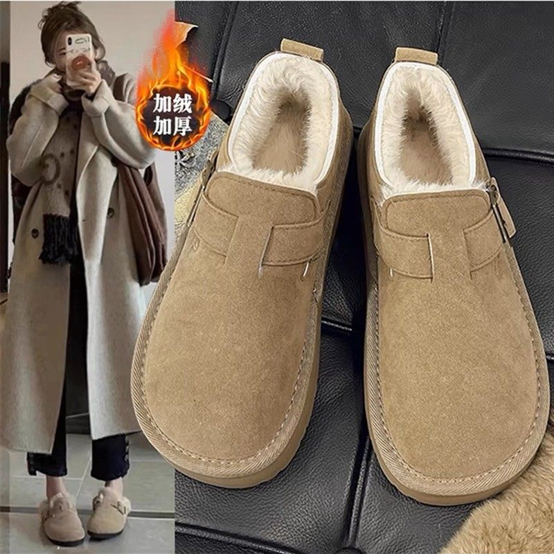 厚底加绒加厚勃肯鞋女2025年新款冬季保暖博肯豆豆棉鞋子雪地靴,女鞋,时尚雪地靴,淘宝优惠券,粉丝福利购,淘宝优惠卷