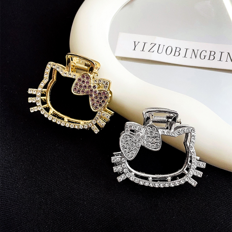 韩国可爱水钻HelloKitty发夹