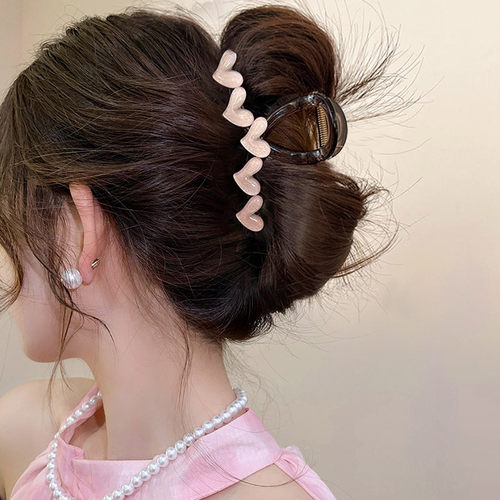 清新限定~甜美爱心抓夹鲨鱼夹