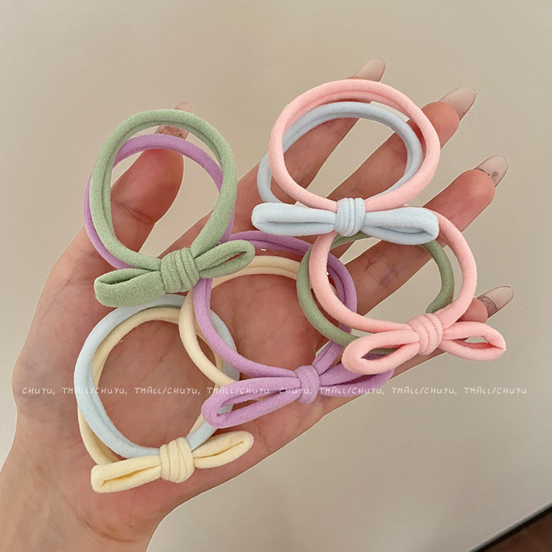 柔软高弹力韩系蝴蝶结发圈拼色奶油色系头绳少女发绳毛巾圈皮筋,饰品/流行首饰/时尚饰品新,发饰,淘宝优惠券,粉丝福利购,淘宝优惠卷