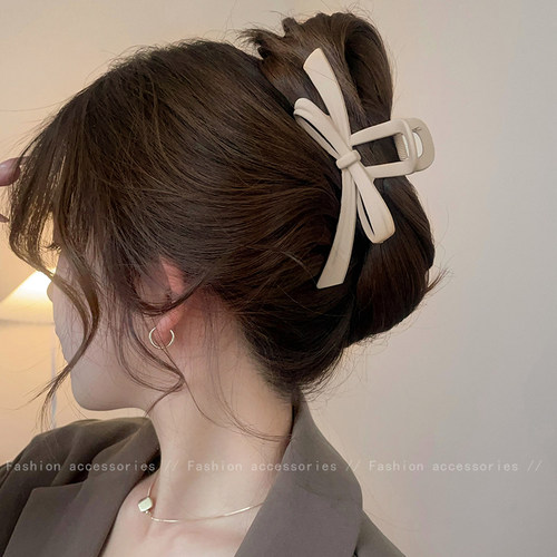 蝴蝶亚克力抓夹简约百搭大号树脂发抓盘发鲨鱼夹子后脑勺2024发夹