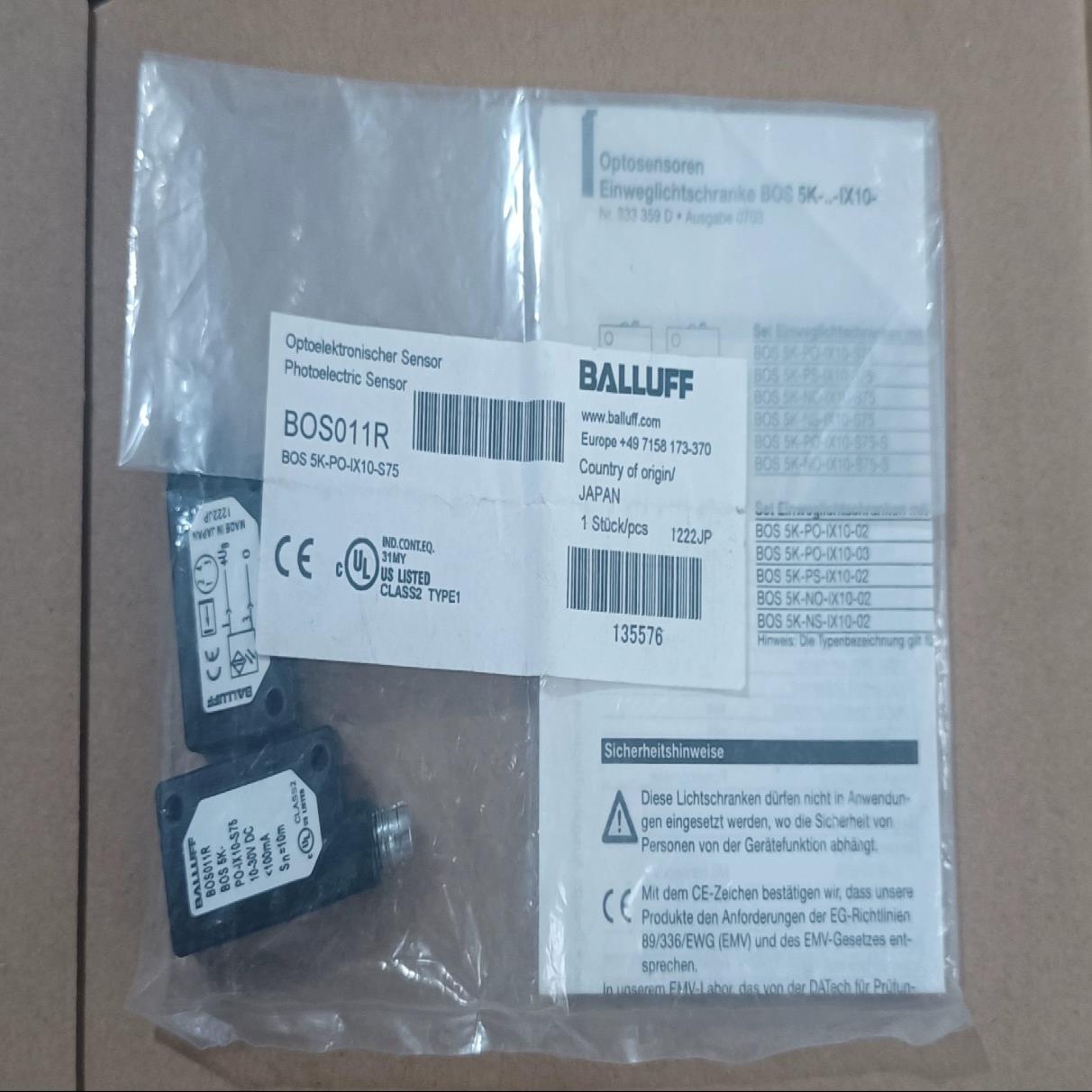 全新ALLUFF巴鲁夫BOS011R光电开关BOS 5K-P