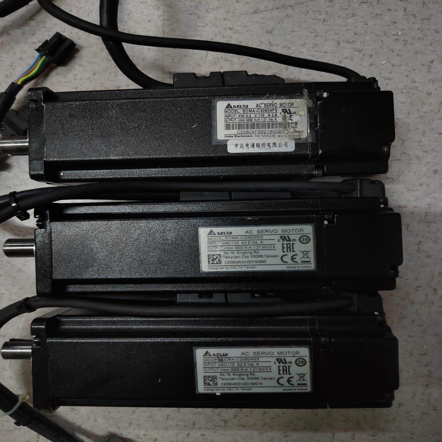 台达B2伺服电机ECMA-C20604SS，400W带刹车有