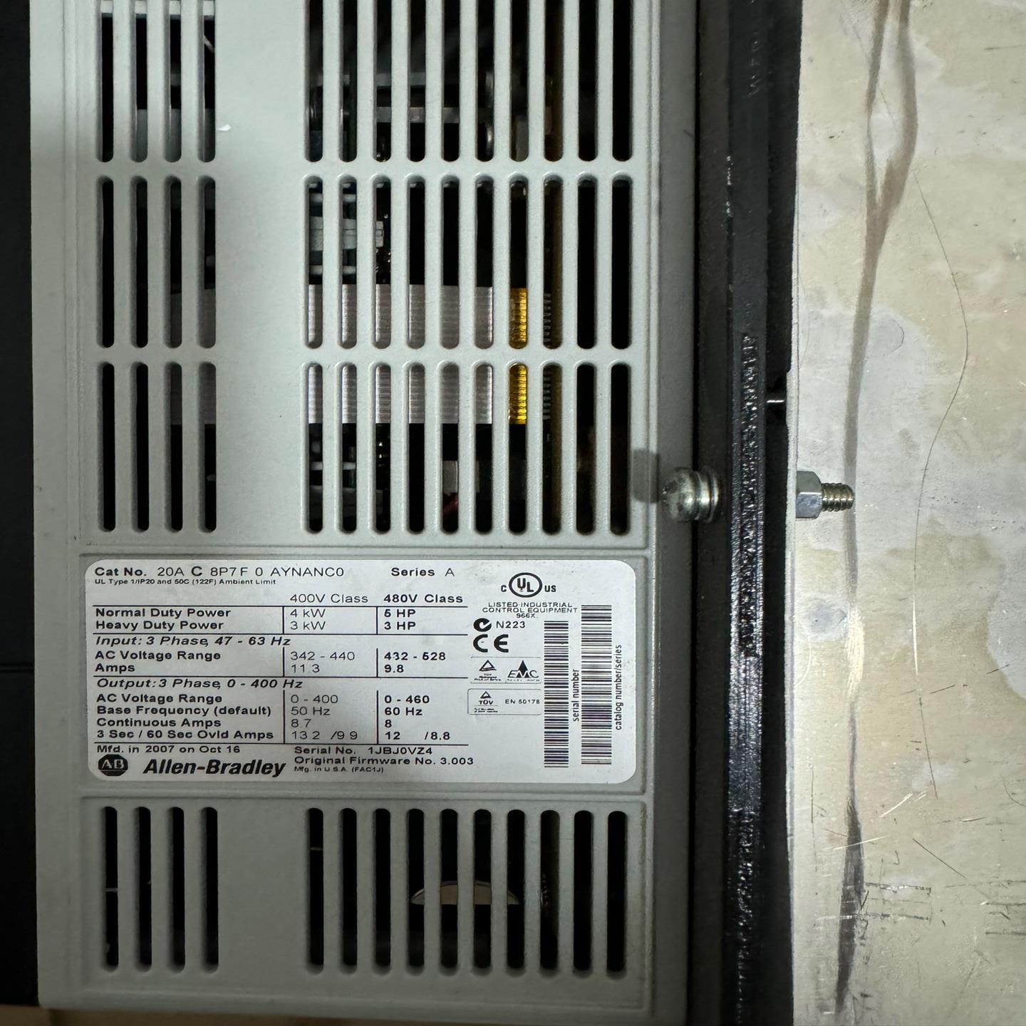 出售AB变频器20AC8P7A0AYNANC0，3台，功