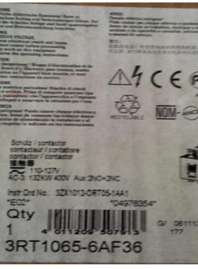 进口接触器3RT1066-6AF36 3RT1066-6AP36 3RT1066-6...6议价