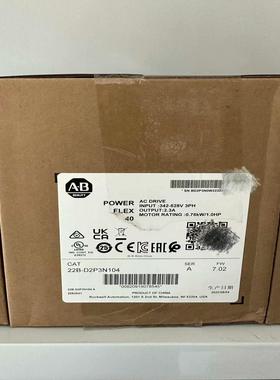 AB罗克韦尔变频器22B-D2P3N104全新原装正品现货，