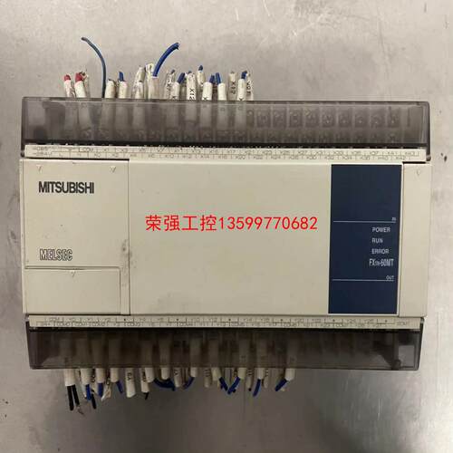 【荣强工控】三菱PLC FX1N-60MT-001拆机实物 成色如图