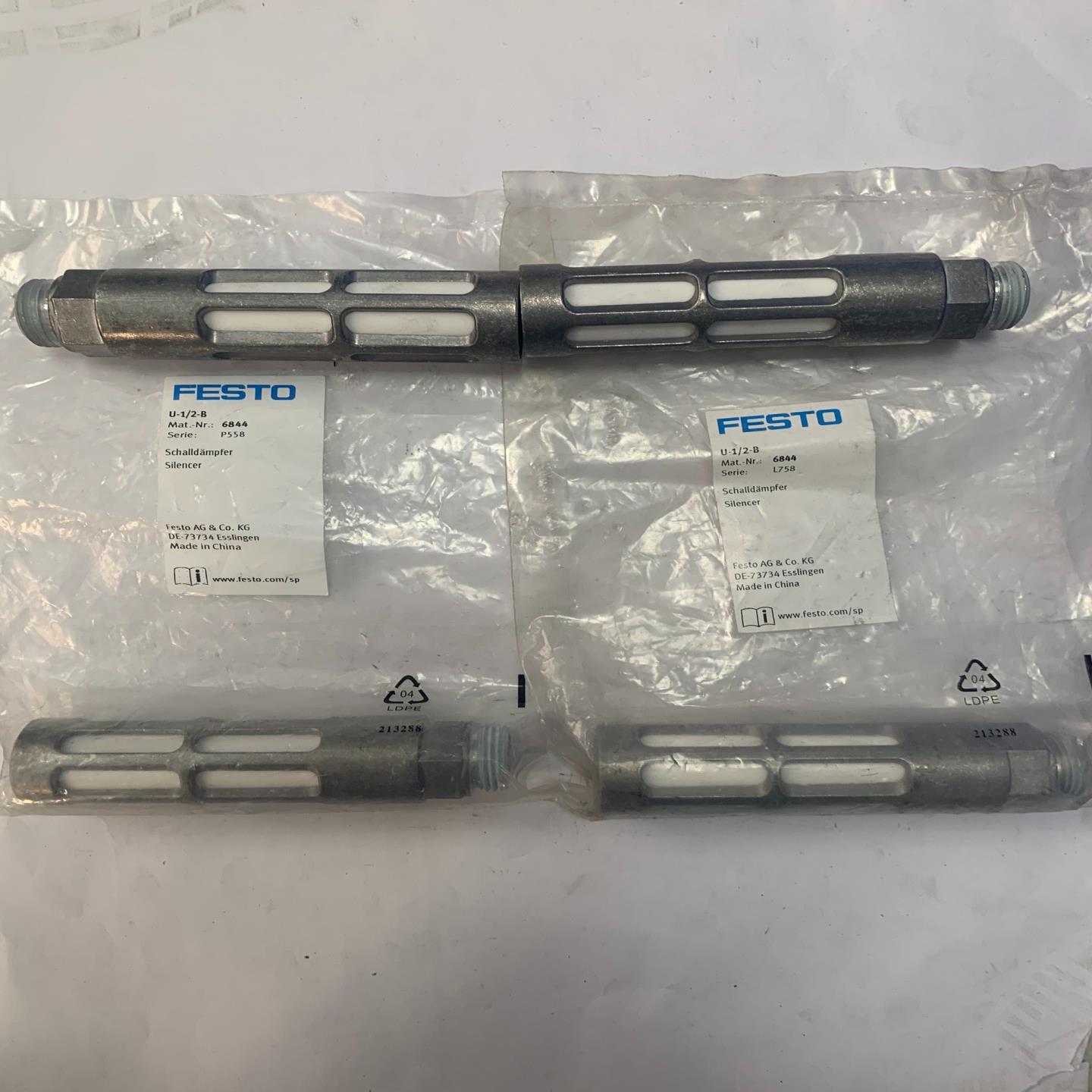 FESTO费斯托压铸铝消音器U-1/2-B 6844 二三十