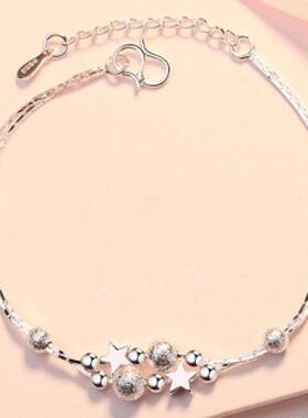 双层磨砂小圆球星星手链女超闪小众设计高级感精致送闺蜜礼物饰品