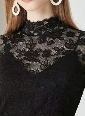 爆款蕾丝假领秋冬季内搭毛衣外套背心显女人蕾丝打底衫