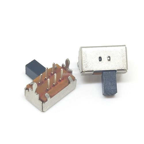 SK22D02 柄长5mm 拨动开关 SK-22D02 6脚 2P2T 卧式双联滑动开关