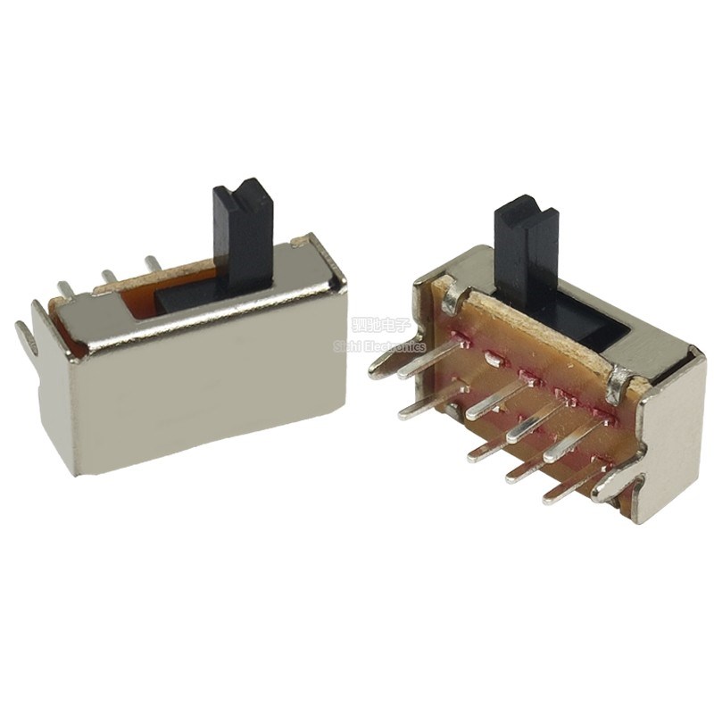 SK23D07VG3/4/5MM 8脚卧式 拨动开关 八脚三档拨动 2排3档拨动