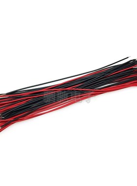 线仔 24AWG 10CM 20CM 黑色红色 导线 电子线 连接线 双头镀锡