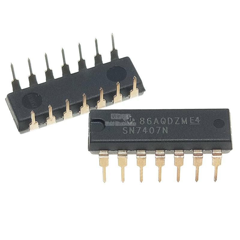 全新原装 SN7407N 直插DIP-14 TI全新 六反相缓冲器/驱动器 7407N