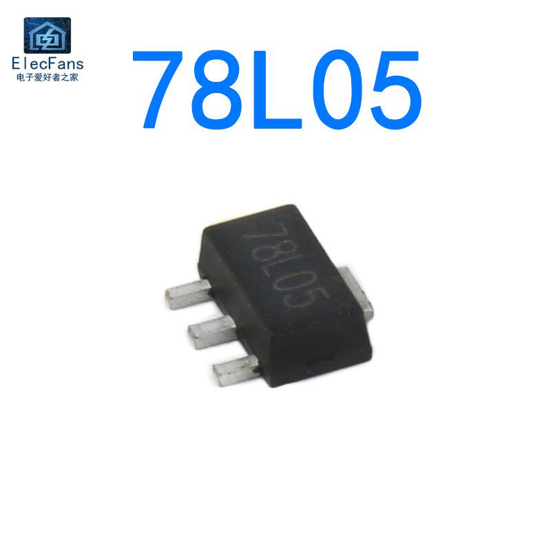 (10个)原装78L05 5V/80mA贴片SOT-89三端稳压器IC电路芯片CJ78L05