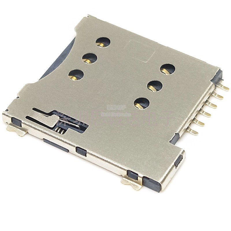 MICRO SIM 6P 卡座 小卡 自弹 SIM卡槽 PUSH手机卡坐 超薄1.3
