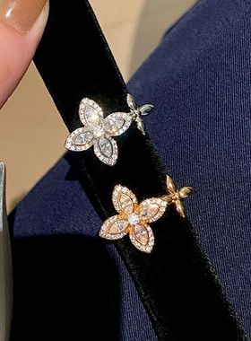 花朵2025幸运草个性新款气质女