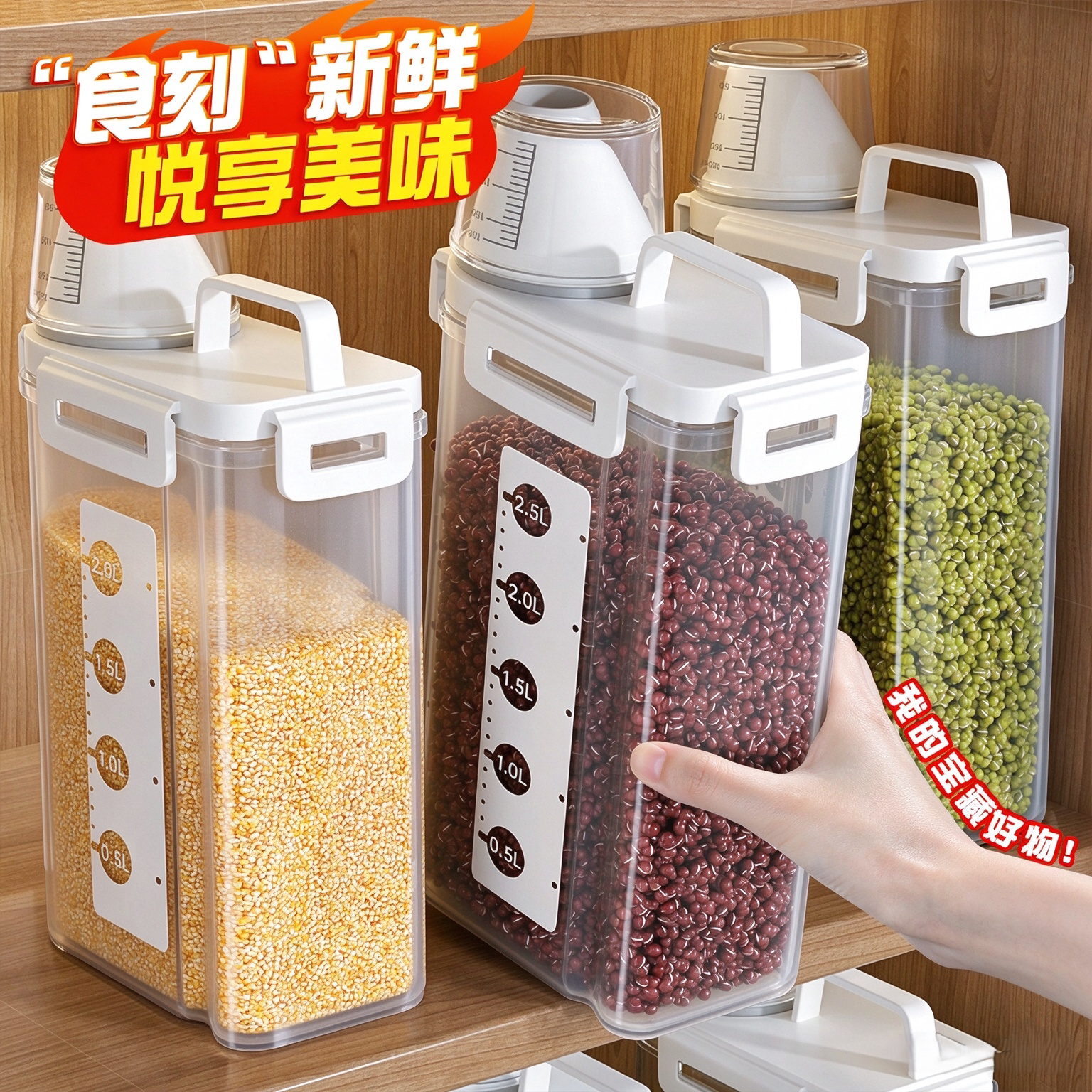 佳帮手密封防潮米桶面粉收纳盒