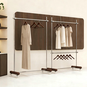 陈列挂衣架 店落地式 凯尼诗服装 店展示架不锈钢中岛架可调节女装