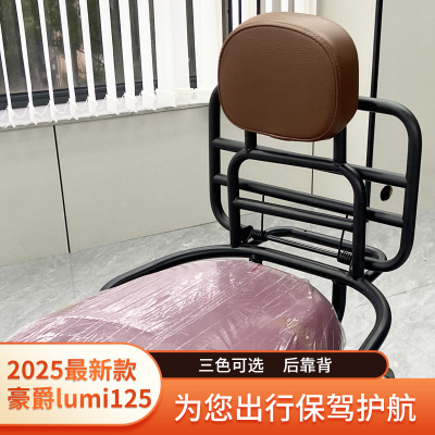 适用于豪爵Lumi125摩托车尾架风挡护杠靠背配件后尾箱衣架改装件