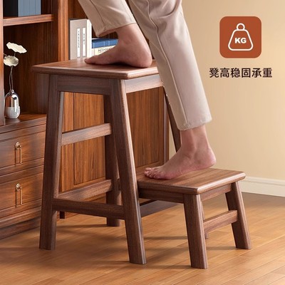 实木梯凳梯子凳子多功能两用家用折叠梯椅稳步登高楼梯凳室内爬梯