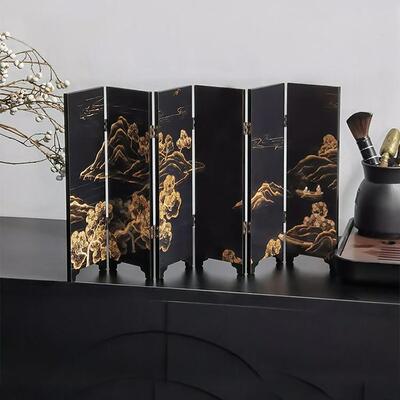 新中式小屏风桌面摆件国风古典工艺品礼品玄关挡板隔断装饰礼物