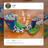 女水鞋 鸳鸯巴斯光年雨靴 网红橡胶雨靴儿童和男孩防滑卡通可爱时尚