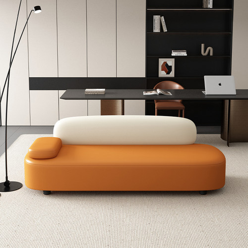 现代简约轻奢2026新款皮艺沙发双人客厅卧室躺椅休闲接待贵妃沙发 - 封面